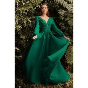 Cinderella LONG SLEEVE CHIFFON DRESS 5X Plus Size CD0192